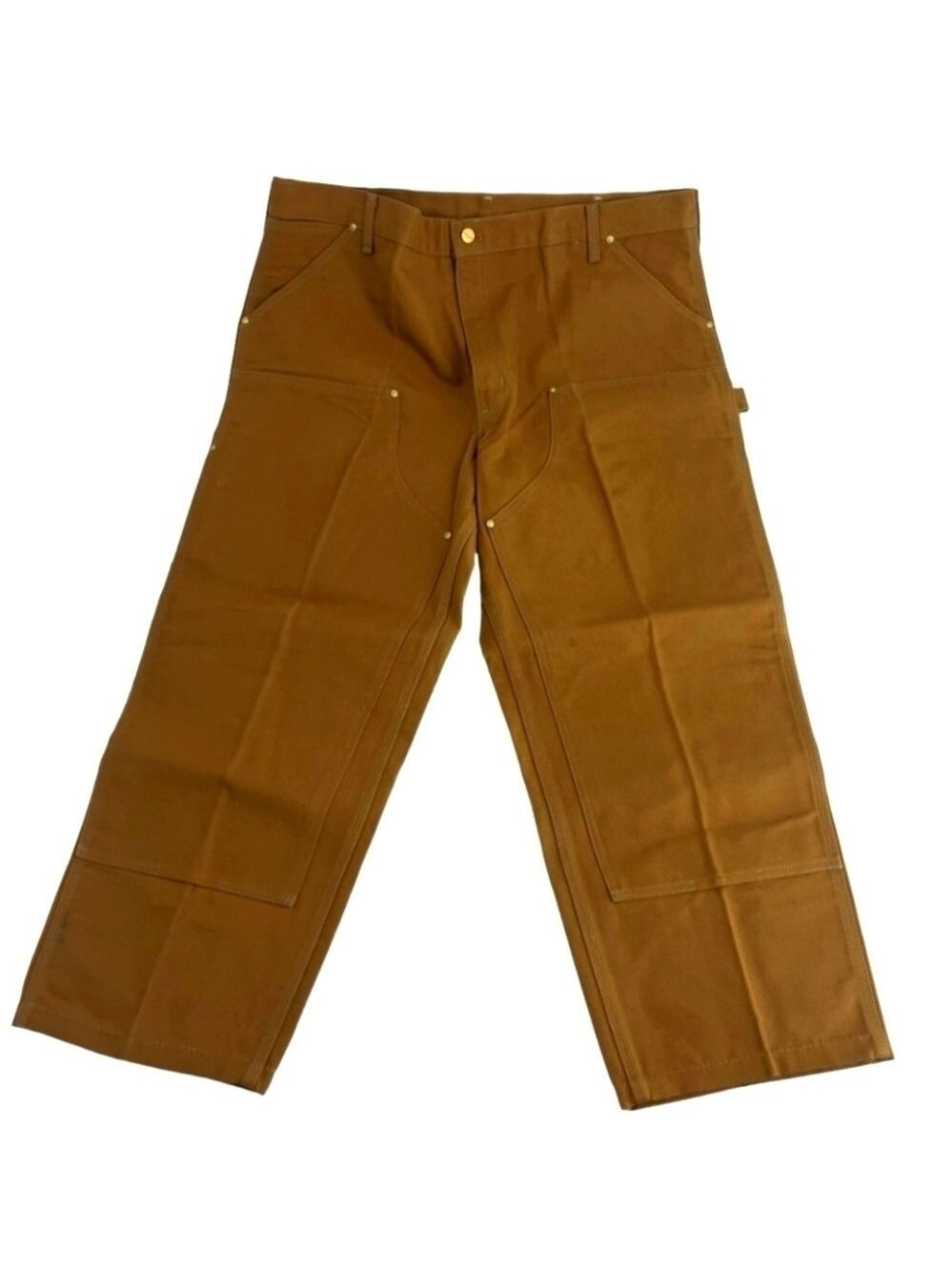Vintage Carhartt Men's Firm Duck Double-Knee Work Dungaree Pants, Size 44X32